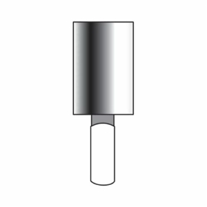 Norton® Norton® 61463624569 Mounted Point, Point Shape Code: W222, Cylinder Point Shape, 1 in Head Dia, 2 in Head Length, 1/4 in Shank Dia