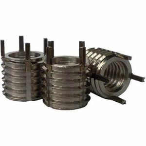 Recoil® 73052 Key Locking Insert, Heavy Duty, Imperial, 5/16-18 Internal Thread, 1/2-13 External Thread, 0.43 in Overall Length, C1215 Carbon Steel