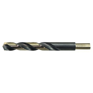 Drillco 1045N132 Reduced Shank Drill, 1/2 in Drill - Fraction, 0.500 in Drill - Decimal Inch, 3/8 in Shank, High Speed Steel