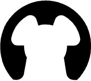 G.L.HUYETT E-012 Retaining Ring, Imperial, Type E, E-Clip, 1/8 in Shaft Diameter, Carbon Spring Steel, Phosphate Finish