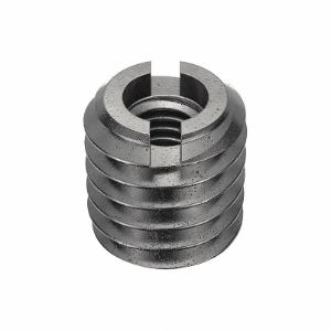 EZ-Lok EZ329332 Self Locking Insert, Imperial, #10-32 Internal Thread, 3/8-16 External Thread, 0.406 in Overall Length, Carbon Steel