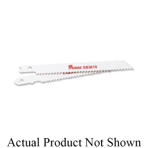 M.K. Morse® 404556 Jig Saw Blade, 4 in L x 3/8 in W, 10 TPI, HSS Cutting Edge, Bi-Metal Body
