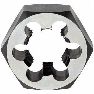 Greenfield Industries Cleveland® C65630 Hex Die, Imperial, 1-3/8-6 in, UNC, 1 in Thickness, 2-3/8 in Die Outside Dia, Carbon Steel