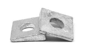Square Washer, Bevel, Imperial, Galvanized, 1 in ID
