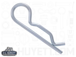 G.L.HUYETT™ Heritage™ BP-201 Hitch Pin, 0.148 in Dia, 3 in Overall Length, Steel, Zinc Plated