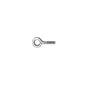 Eye Bolt, Imperial, 1/2 in-13 Diameter - Thread, 4 in Shank Length, Steel, Bent Wire, Zinc Plated