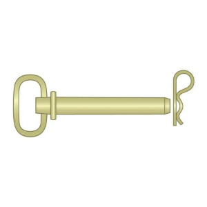 G.L.HUYETT™ HP-0500-4000R Imperial Round Handle Hitch Pin, 1/2 in, 4 in L Usable, Steel, Zinc Yellow, C1035-1045