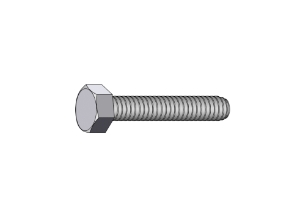 Kanebridge 14128BHT5 Tap Bolt, Measurement System: Imperial, 1/4-20, 8 in Length Under Head, 5 Grade, Steel, Zinc Plated