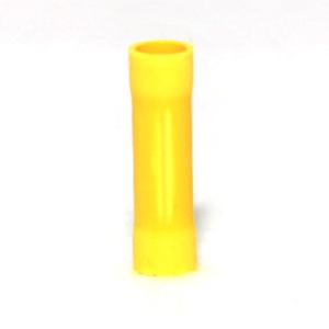 Hillsdale Terminal 20310 Butt Connector, 12 to 10 AWG Conductor, 1.06 in Length, Vinyl, Yellow