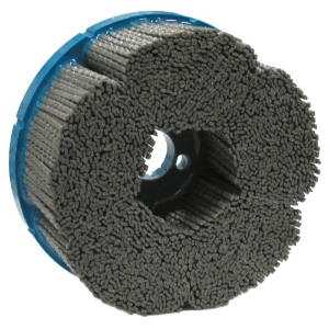 Weiler® Weiler® 85978 Disc Brush, 5 in Brush Dia, 7/8 in Center Hole, 0.1 x 0.05 in Filament/Wire Diameter, Abrasive Nylon Fill