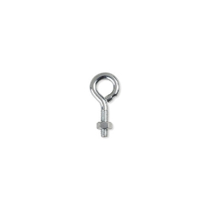 Eye Bolt, Imperial, 1/4 in-20 Diameter - Thread, 2 in Shank Length, Turned, Zinc Plated