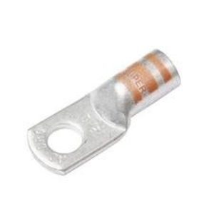 Terminal Lug, 1 AWG Conductor, 1/2 in Stud, Heavy Duty, Copper Contact, Straight Tongue