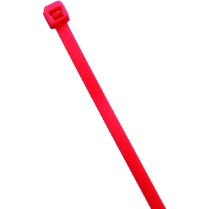 Cable Tie, 4 in Length, Fluorescent, Pink