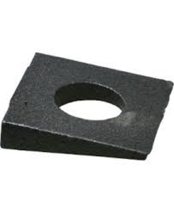 Square Washer, Bevel, Imperial, Plain, 5/8 in ID