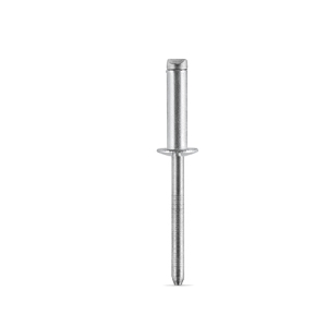 Industrial Rivet & Fastener FBF46 Blind Rivet, Stainless Steel Body/Mandrel, 1/8 in Rivet Dia, 3/8 in Length, 0.313 - 0.375 in Grip Range, Dome Head, Open End