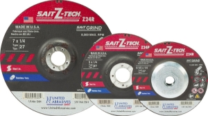 UA® 22603 Grinding Wheel, 6 in Wheel Dia, 5/8 in Wheel Thickness, 7/8 in Center Hole, 24 Grit, Aluminum Oxide Abrasive