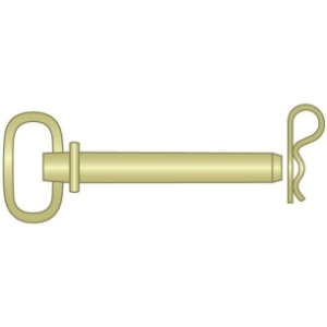 G.L.HUYETT™ WW234 Hitch Pin, 0.250 in Dia, 3-1/4 in Overall Length, Zinc Plated