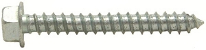 AHW.14A050Z Self-Tapping Screw, Imperial, #14-10 Diameter - Thread Size, 1/2 in L, Hex Washer Head, Slotted Drive, Zinc Plated Finish
