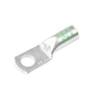 Terminal Lug, #2 AWG Conductor, 3/8 in Stud, Heavy Duty, Copper Contact, Straight Tongue