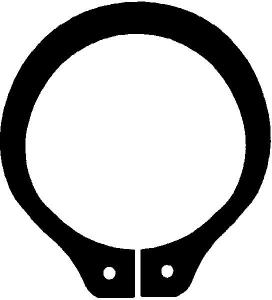 G.L.HUYETT SH-112 Retaining Ring, Imperial, External, Type SH, Snap, 1-1/8 in Shaft Diameter, Carbon Spring Steel, Phosphate Finish