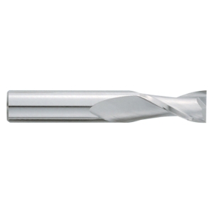 GARR 11040 220M Center Cutting Single End Square End Standard Length End Mill, 5/64 in Dia Cutter, 1/4 in Length of Cut, 2 Flutes, 1/8 in Dia Shank, 1-1/2 in OAL, Uncoated