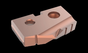 AME® 1C11H-.921-TC Spade Drill Insert, 59/64 in Dia, Tiny Chip, Material Grade: C1, AM200® Coated, Manufacturer's Grade: K20