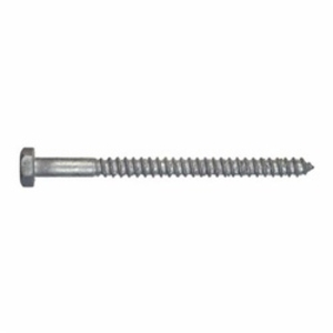 Lag Screw, 1/4 in, 1-1/4 in OAL, Low Carbon Steel, Zinc Blue