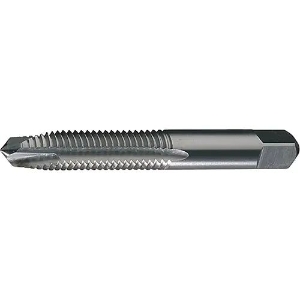 Greenfield Industries Cleveland® C57076 Spiral Point Tap, Right Hand Cutting, #6-40, H1, Plug Chamfer, 2 Flutes, Bright, High Speed Steel, Steel & Non-Ferrous Materials