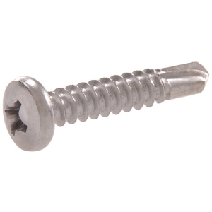 Intercorp USA HWTS.14A087/NLAP Hex Washer Tek Screw, #14, 7/8 in Length Under Head, 410 Stainless Steel, Imperial