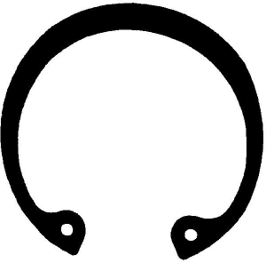 G.L.HUYETT HO-025 Retaining Ring, Imperial, Internal, Type HO, Housing, 1/4 in Shaft Diameter, Carbon Spring Steel, Phosphate Finish