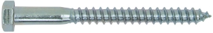 Lag Bolt, 3/8-7, 6 in OAL, Low Carbon Steel, Zinc Plated (CR+3)
