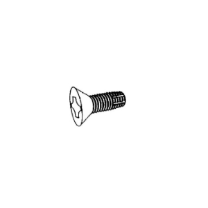 Thread Cutting Screw, Imperial, #6-32 Diameter - Thread Size, 3/8 in Overall Length, Flat Head, Phillips Drive