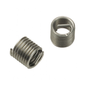 Wire Threaded Insert, Helical Free Running, ISO, M22 x 1.5 Internal Thread, 1.299 in Length, 18.5 Inserts, Tanged