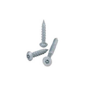Concrete Screw, Imperial, 1/4 in, 1-1/4 in Overall Length, Flat, Tanner-Guard Corrosion Resistant Coating, 6-Lobe with Pin Drive
