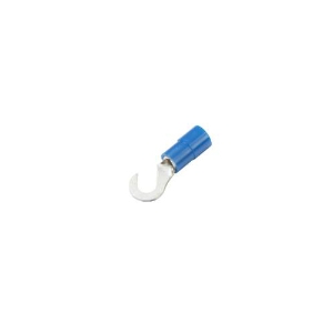 Hook Terminal, Crimp, 16-14 AWG Wire, Nylon Wire, Blue