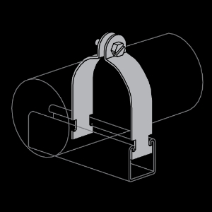 ASC Anvil® P1100-3 EG Rigid Conduit Clamp, 3 in, Steel, Electro-Galvanized