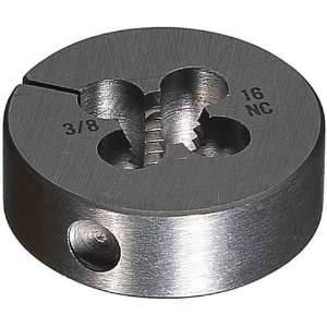 Greenfield Industries Cle-Line® C65896 Round Die, Metric, M18x2.5, Metric, 12.70 mm Thickness, 1-1/2 in Die Outside Dia, High Speed Steel