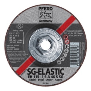 PFERD 69901574 Performance Line SG Depressed Center Cut-Off Wheel, 4-1/2 in Dia x 0.045 in THK, 46 Grit, Aluminum Oxide Abrasive