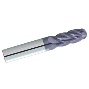 GARR 28610 VRX Ball End Center Cutting Roughing/Finishing End Mill, 5/16 in Dia Cutter, 7/16 in Length of Cut, 4 Flutes, 5/16 in Dia Shank, 2 in OAL, Balinit® X.CEED