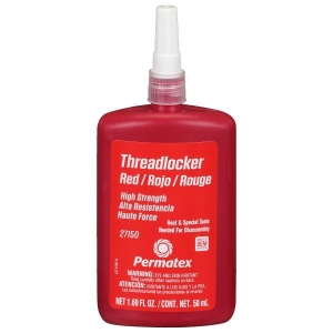 ITW Polymers Adhesives PT27250 Threadlocker, 50 mL, Bottle, Red
