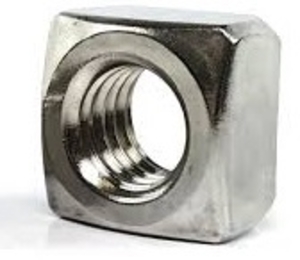 Square Nut, Imperial, 3/8 in-16 Diameter - Thread, Stainless Steel, 18-8 Grade