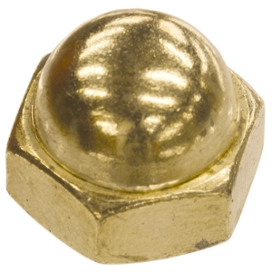 Acorn Nut, Imperial, 1/4 in-20 Diameter - Thread Size, Brass